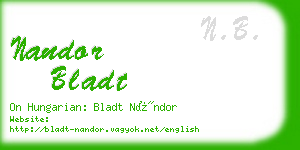 nandor bladt business card